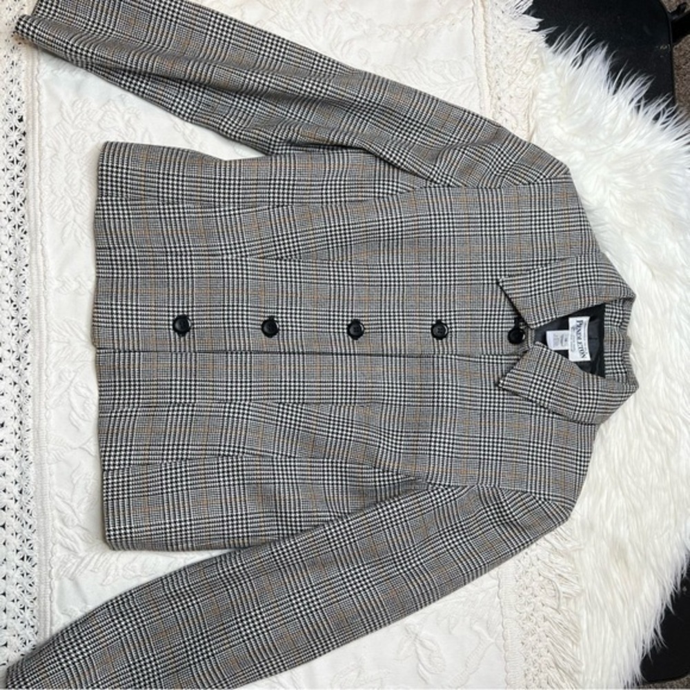 Pendleton wool button down plaid blazer jacket - image 2